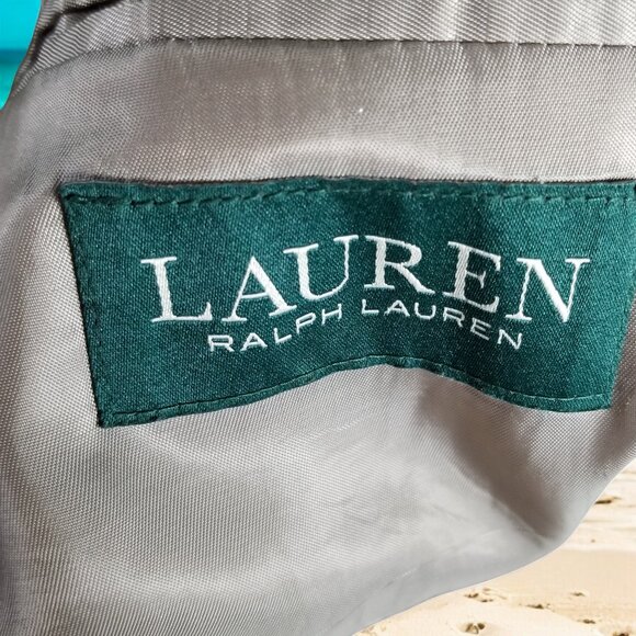 Ralph Lauren Men's 44S Beige Check 72% Poly 25% Rayon Blazer Sport Coat 11611 - Picture 8 of 9